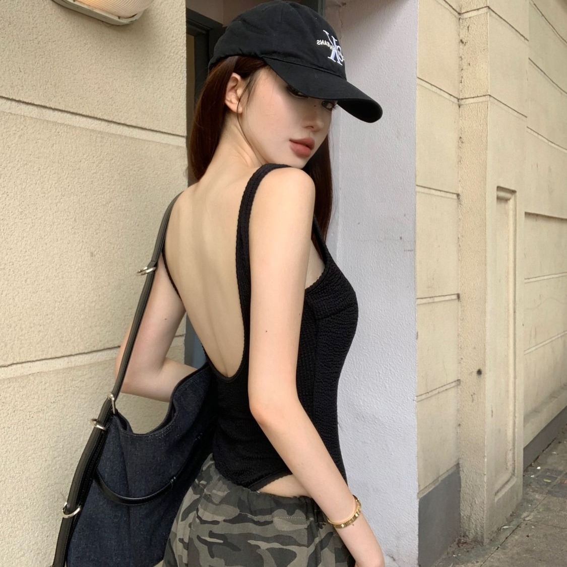Черное боди на бретелях, сексу – обзор и цена Suspender Tank Top