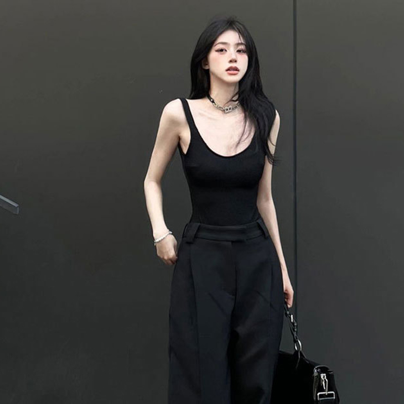 Черное боди на бретелях, сексу – обзор и цена Suspender Tank Top
